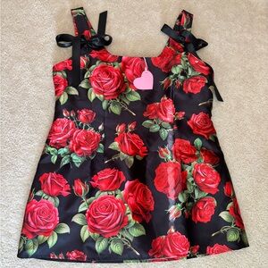 Sugar Thrillz Red Rose Mini Dress